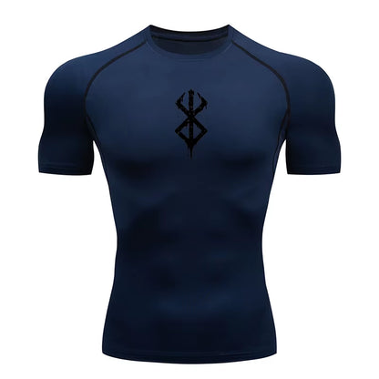 Summer Sports Tops Quick Dry Men'S Compression Shirt Short Sleeve Second Skin Gym Workout Short Fitness Running T-Shirt Men Wear