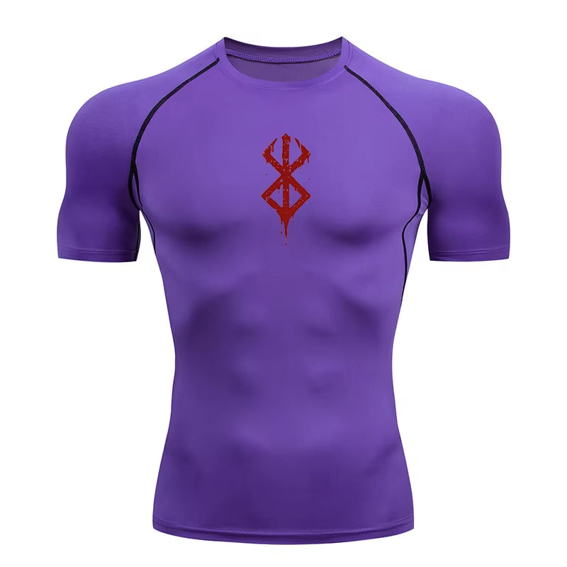 Summer Sports Tops Quick Dry Men'S Compression Shirt Short Sleeve Second Skin Gym Workout Short Fitness Running T-Shirt Men Wear