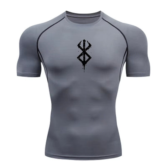 Summer Sports Tops Quick Dry Men'S Compression Shirt Short Sleeve Second Skin Gym Workout Short Fitness Running T-Shirt Men Wear