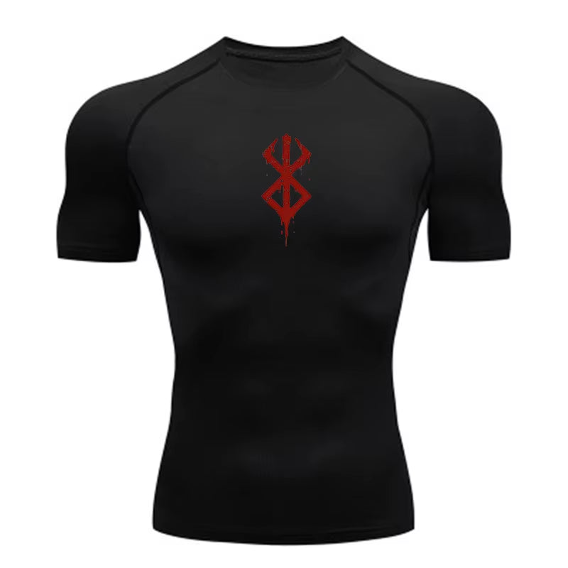 Summer Sports Tops Quick Dry Men'S Compression Shirt Short Sleeve Second Skin Gym Workout Short Fitness Running T-Shirt Men Wear