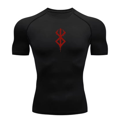 Summer Sports Tops Quick Dry Men'S Compression Shirt Short Sleeve Second Skin Gym Workout Short Fitness Running T-Shirt Men Wear