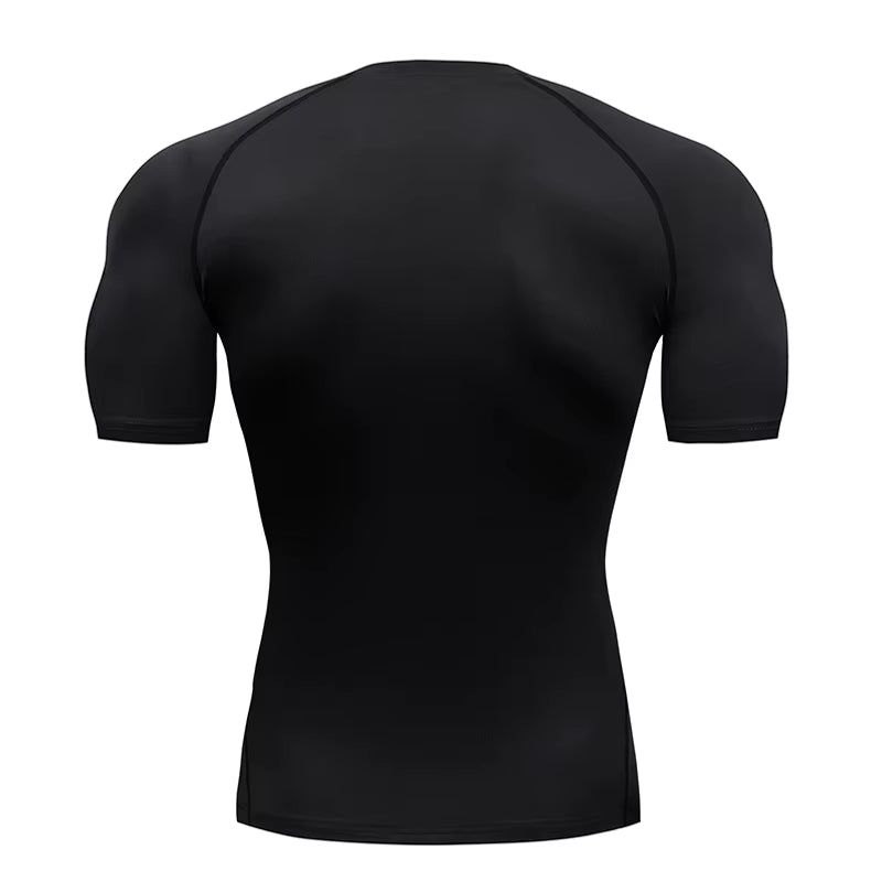 Summer Sports Tops Quick Dry Men'S Compression Shirt Short Sleeve Second Skin Gym Workout Short Fitness Running T-Shirt Men Wear