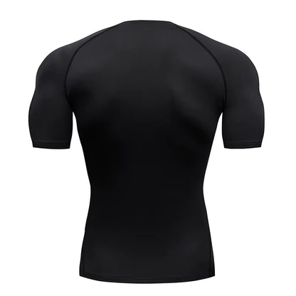 Summer Sports Tops Quick Dry Men'S Compression Shirt Short Sleeve Second Skin Gym Workout Short Fitness Running T-Shirt Men Wear