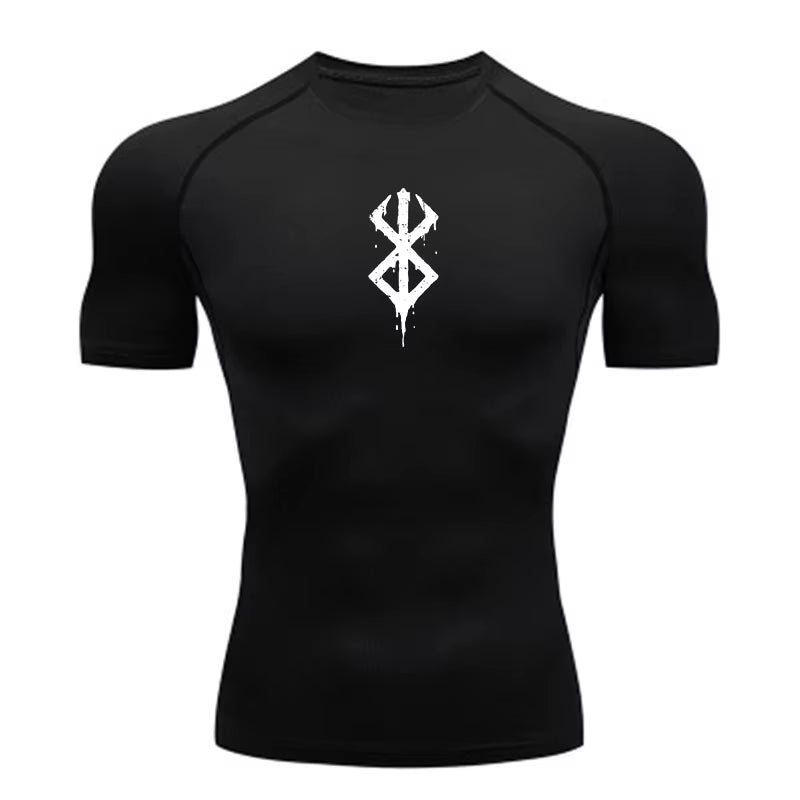 Summer Sports Tops Quick Dry Men'S Compression Shirt Short Sleeve Second Skin Gym Workout Short Fitness Running T-Shirt Men Wear