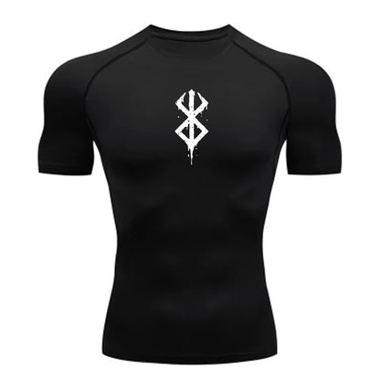 Summer Sports Tops Quick Dry Men'S Compression Shirt Short Sleeve Second Skin Gym Workout Short Fitness Running T-Shirt Men Wear